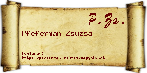 Pfeferman Zsuzsa névjegykártya